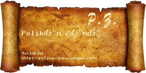 Pelikán Zénó névjegykártya